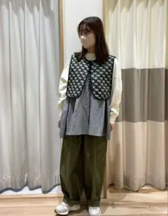 【SM2 サマンサモスモス】ゴブラン小花柄カジュアルベスト