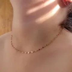 SALE ネックレス ペタルチェーン サージカル ピンクゴールド