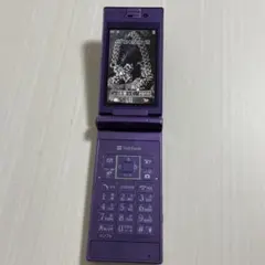 SoftBank 830P パープル ガラケー 充電台付き 動作品 平成レトロのサムネイル