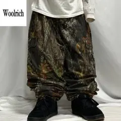 90s Woolrich リアルツリー 迷彩 カーゴパンツ スナップボタン 極太
