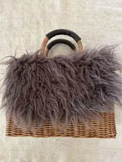 The Bagmati ザバグマティ　ファー付きカゴバック