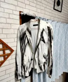 【美品】CIVARIZE モノトーン テーラードジャケット 46 昇華プリントのサムネイル