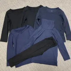 UNIQLO GU ヒートテック 110cm 6枚セット 黒 紺 極暖 タートル