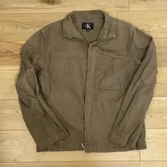 90s Calvin Klein ジップアップ・ワークジャケット　コットンリネン