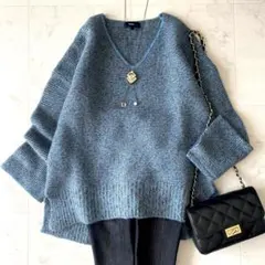 近年.極美品☆セオリー カシミヤ100% Vネックニット ゆったり