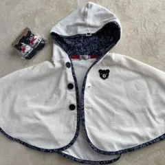 ミキハウス　ベビーポンチョと靴下のセット