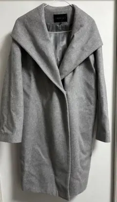 INDIVI フード付きウールコート 44