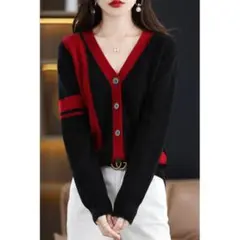 【yfzh130】ニットカーディガン レディース 秋冬 長袖 free新品未使用