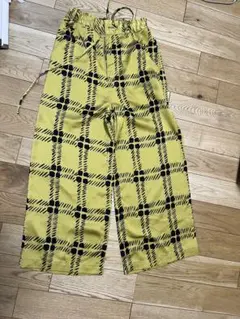 MARNI イエローチェック ワイドパンツ