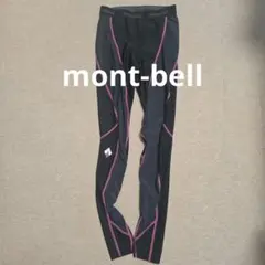 mont-bell コンプレッションタイツブラック ピンクMサイズ(レディース)