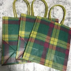 新品5枚‼️伊勢丹チェック柄 紙袋 5枚セット