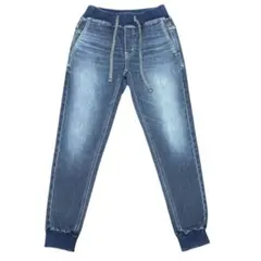 美品 AZUL by moussy ジョガーパンツ デニム ブルー S