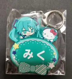 プロセカ　サンリオコラボ　ネームラバーキーホルダー　初音ミク