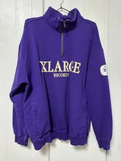 【最終値下げ】XLARGE 紫 ジップアップ トレーナー