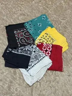 美品多数　ヴィンテージ バンダナ 6枚セット まとめ売り　アメリカ製