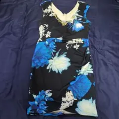 Rich or Die フラワープリント タイトドレス