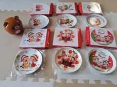 不二家クリスマスプレートセット　ローソンリラックマ蓋付きおわん