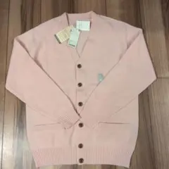 【新品】ユニクロ ジロンラムVネックカーディガン S ピンク
