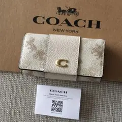 新品★COACH コーチ 定価19,800円 レザー 6連キーケース