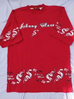 Johnny Blaze 赤 Tシャツ ドラゴンデザイン