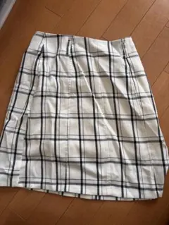 チェック柄 タイトスカート ひざ丈 NICE CLAUP ナイスクラップ