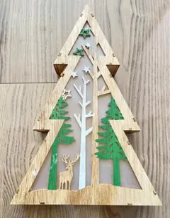 飾り おしゃれ クリスマス ツリー ライト付き 電池式