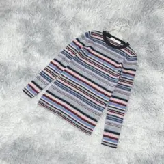 【niko and...】 ストライプ長袖ニット (3) カジュアル ガーリー