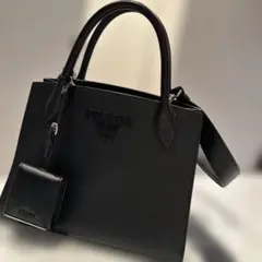 PRADA ブラック ハンドバッグ ポーチ付き