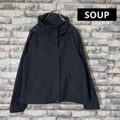 SOUP スープ フード付 ジャケット マウンテンパーカー L ネイビー