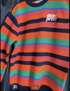 over print ボックスシルエットセーター Lサイズ