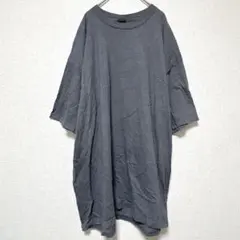【4XL】半袖Tシャツ グレー 無地Tシャツ ビッグシルエット ストリート 古着