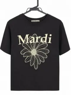 Mardi Mercredi Tシャツ ブラック フラワーロゴのサムネイル