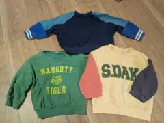 子供用カラフルトレーナー3点セット