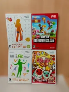 【Wii ソフト】パーソナルトレーナー 太鼓の達人 マリオ Fit + 4本