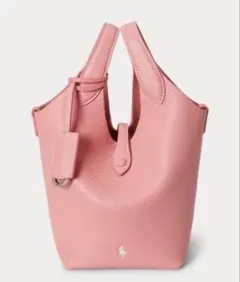 Polo Play ミディアムレザートート　ピンク　ショルダー　完売品　【美品】 Polo Play ミディアムレザートート ピンク ショルダー 完売品 【美品