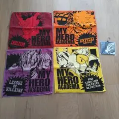 僕のヒーローアカデミア タオル 4枚セット＆ラバーストラップ