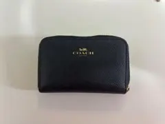 COACH ブラックレザー コインケース