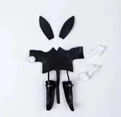 ねんどろいど服　オビツ11服　ドール服　ウサギ黒