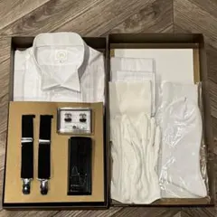 【アクアグラツィエ】新郎 シャツ 小物セット　L