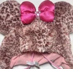 ミニーファンキャップ ヒョウ柄 ピンク ディズニー レオパード