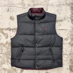 ポロバイラルフローレン　リバーシブル　ダウンベスト　古着　XL