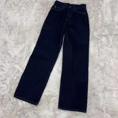 22 UNIQLO ユニクロ　ワイドストレートジーンズ　レディース　デニム