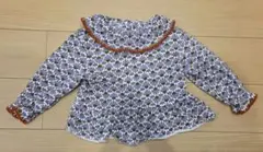 juo　レトロ花柄　長袖トレーナー