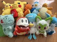ポケモン大きめ ぬいぐるみまとめ売り　ホゲータ　ニャオハ　クワッス　カイリュウ