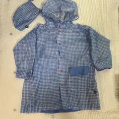 ダッドウェイ　レインコート　チェック　反射板　リュック