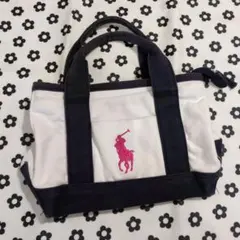 Ralph Lauren トートバッグ ホワイト/ネイビー