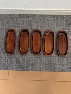 木製おしぼりトレイ 5点セット