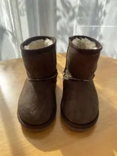 ブラウン スエード風 ショートブーツ