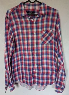 BURBERRY BLACK LABEL ダブルガーゼ 長袖シャツ　チェック柄