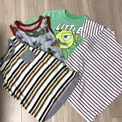 ノースリーブ&Tシャツ4点セット男の子まとめ売り110-120リトルモンスター